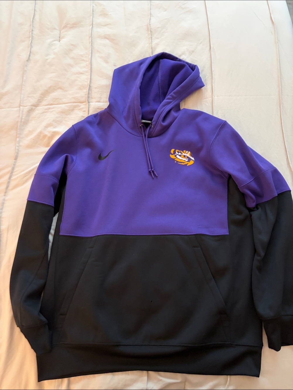 Nike Purple and Black LSU Tigers Hooded Pullover